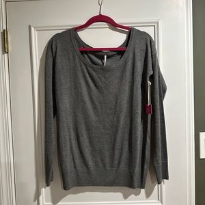 Grey boatneck sweater NWT